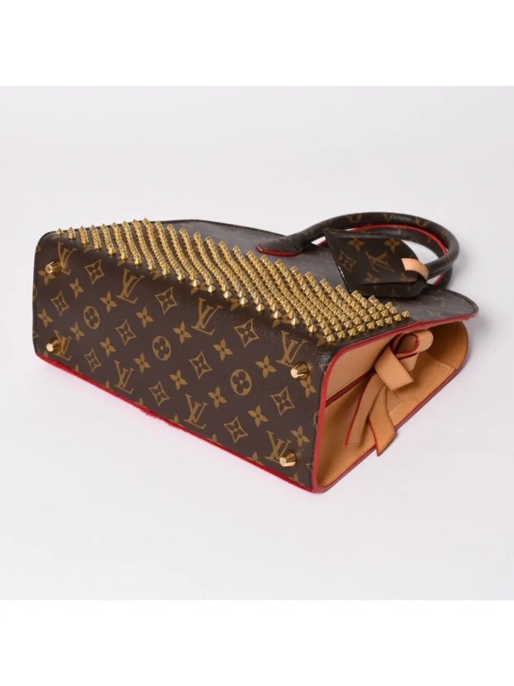 Louis Vuitton Christian Louboutin Iconoclast Handbag Calf Hair Gold